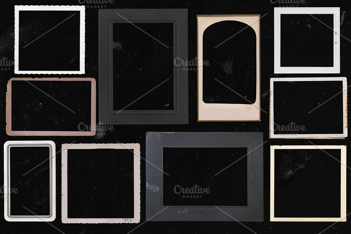 16 Old Photo Frames Isolated Objects, an Object Graphic by smishura (Photo 3 of 5)