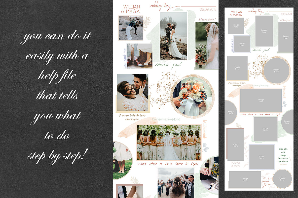 Instagram Puzzle Template - Wedding, a Social Media Template by illycreative (Photo 7 of 9)