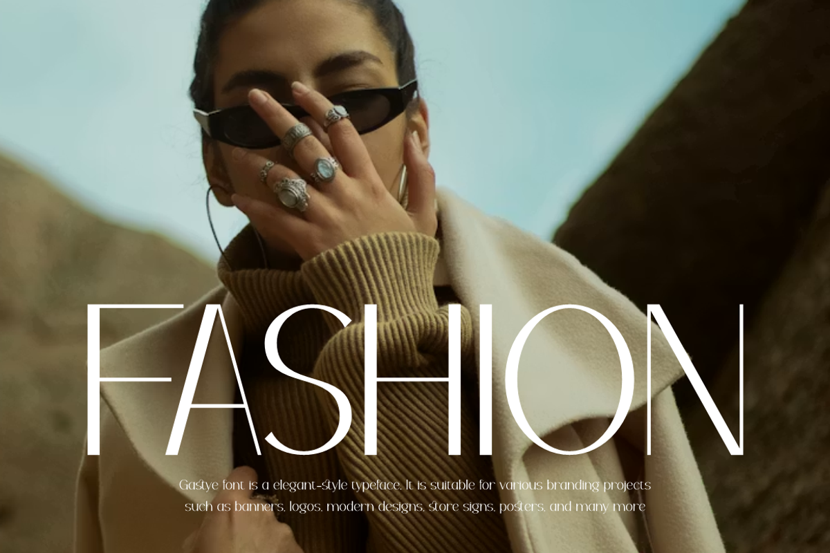 Gastye - Modern Aesthetic Font, a Sans Serif Font by QR Design Studio (Photo 2 of 12)