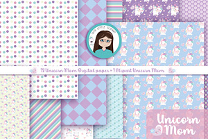 Unicorn Mom Digital Paper