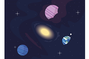 Solar System Space Outer