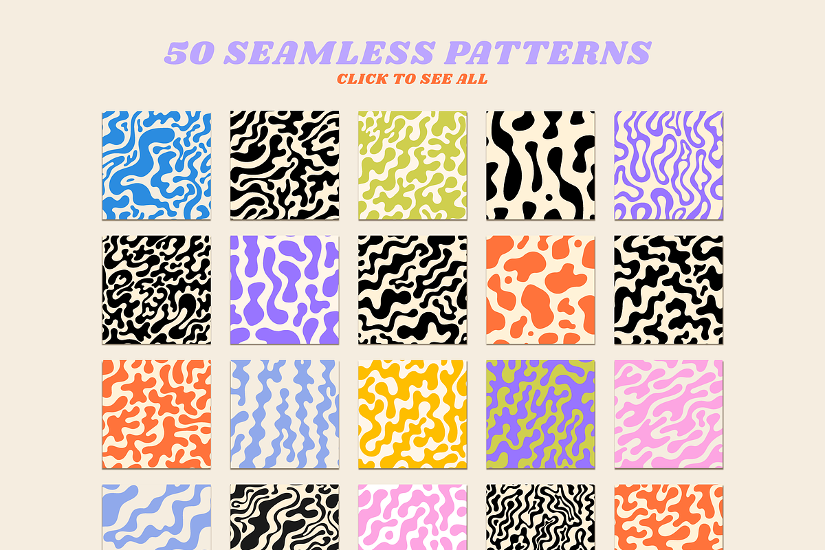 Organic Shapes Pattern Collection, a Pattern Graphic by Felizabeth Design (Photo 5 of 12)