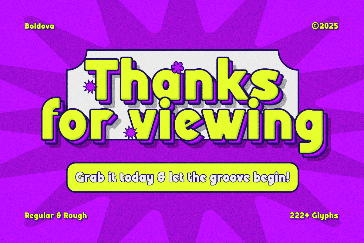 Boldova - Bold Funky Retro, a Sans Serif Font by Brand_Hero (Photo 10 of 10)