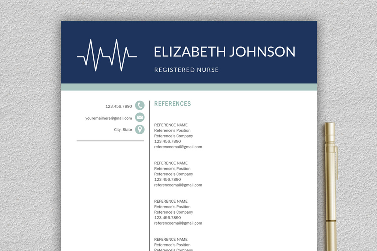 Nurse Resume | Medical CV Template, a Resume Template by Klamp Studio (Photo 5 of 9)