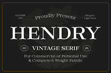 Hendry - Vintage Serif Family