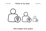User Profile and Ui Icons Set, an Outline Icon by Designfour (Thumbnail 7 of 7)