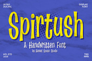 Spirtush - A Handwritten Font, a Handwritten Font by HanzelSpace Studio (Thumbnail 1 of 7)