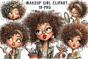 Makeup girl clipart, an Illustration by Libby Wishes (Thumbnail 1 of 7)