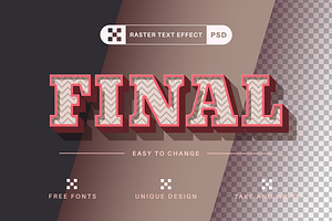 PSD Retro - Editable Text Effect