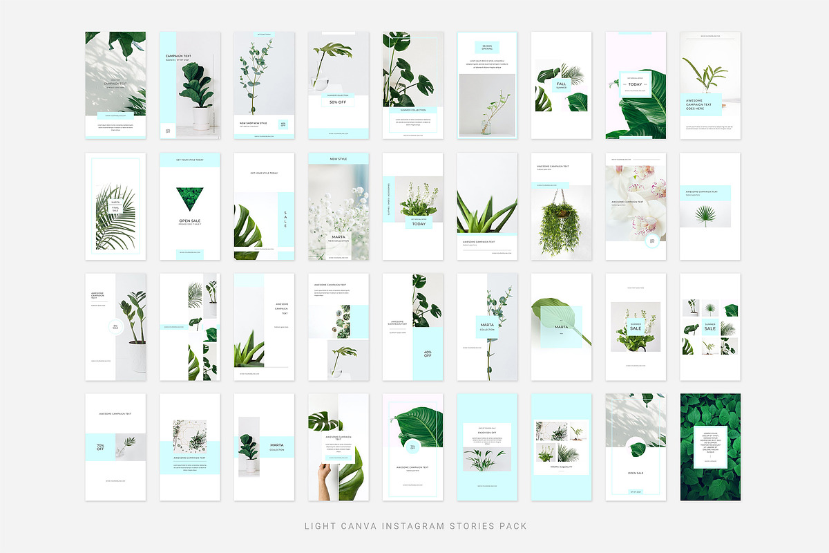 Light CANVA Instagram Stories Bundle, a Social Media Template by Swiss_cube (Photo 2 of 6)