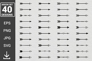 Arrow Set Cut Files Bundle, an Icon by Actual Pixel