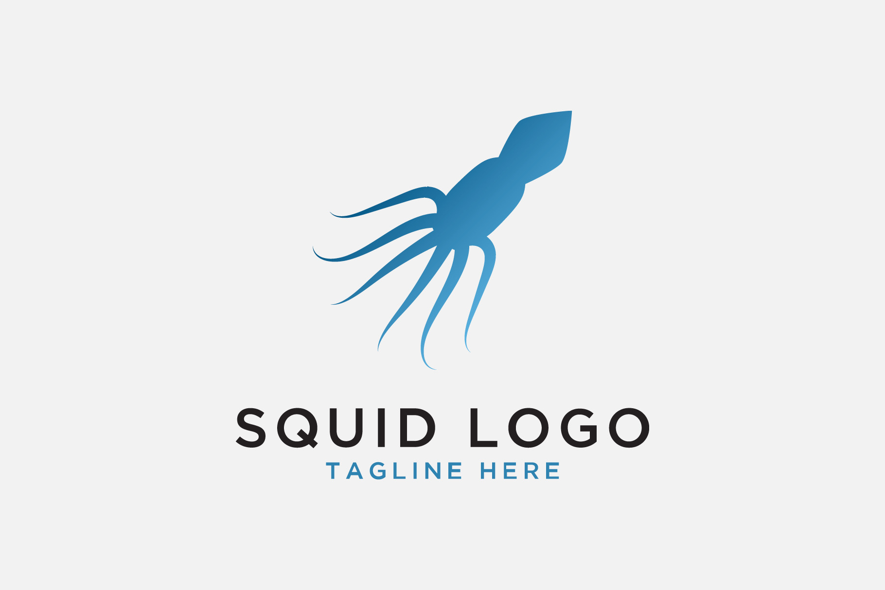 Squid logo template;
