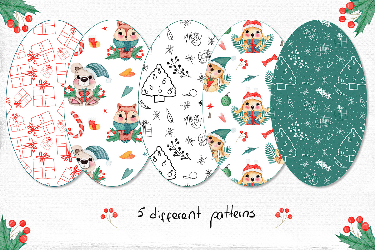 Watercolor Winter Friends, a Decorative Illustration by TanataDesign (Photo 9 of 10)