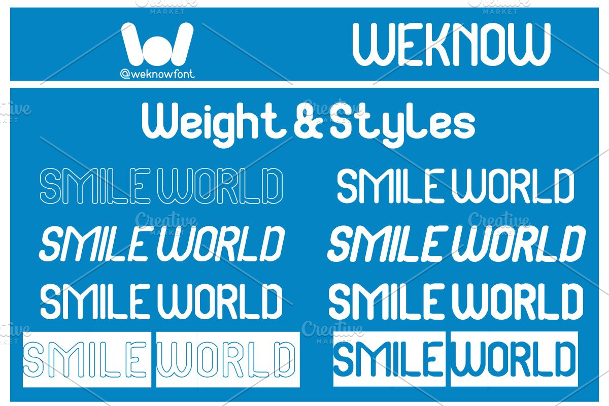 Smile World font, a Sans Serif Font by weknow (Photo 8 of 8)