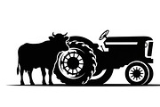 Rustic farm tractor and cow design, an Illustration by Amazin_art (Thumbnail 10 of 30)