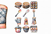 Watercolor Bakery Cooking clipart, an Illustration by Libby Wishes (Thumbnail 3 of 4)