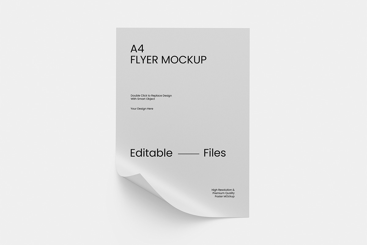 A4 Flyer Poster Mockup, an Advertising Mockup by graphypix (Photo 3 of 4)