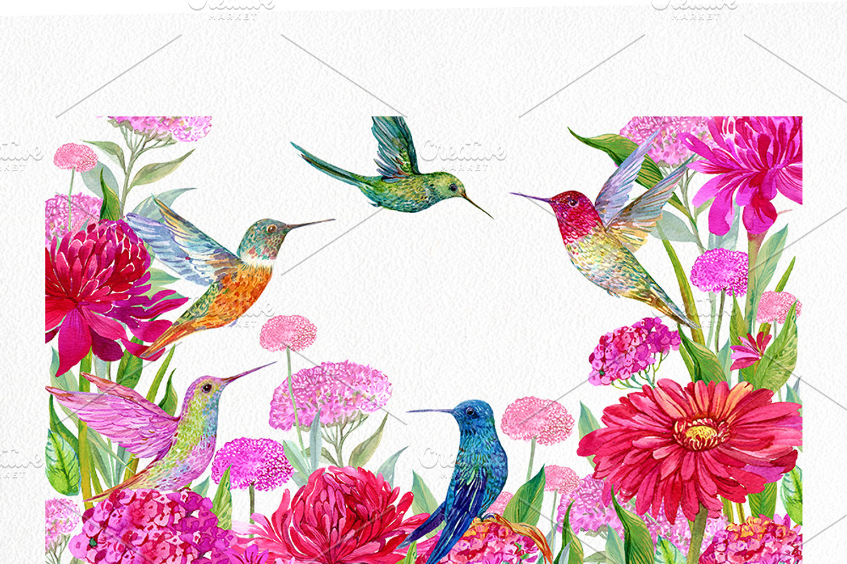 tropical paradise watercolor, a Background Graphic by MitrushovaArt (Photo 3 of 6)