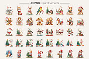 Festive Watercolor Clipart, an Illustration by Artnoy (Thumbnail 2 of 8)
