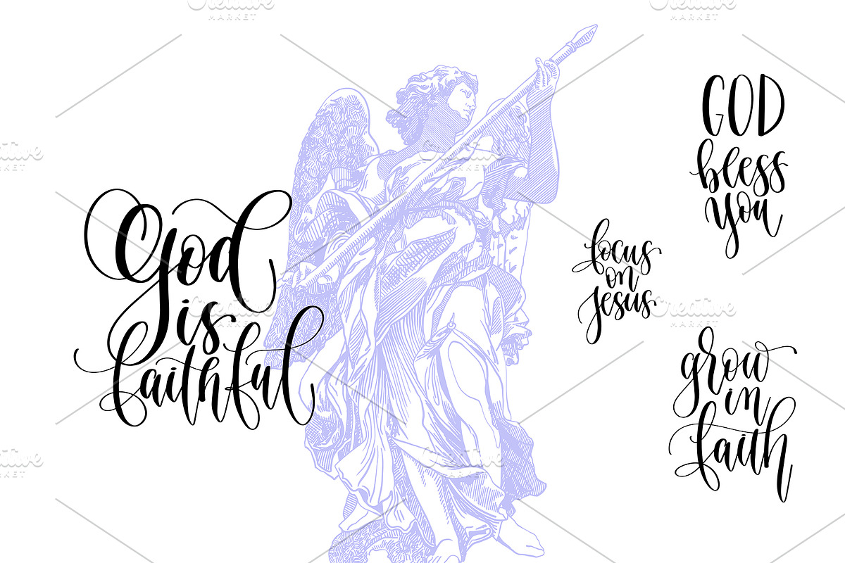 Mega Set of 100 Christian Sayings, a Card Template by karakotsya (Photo 5 of 11)
