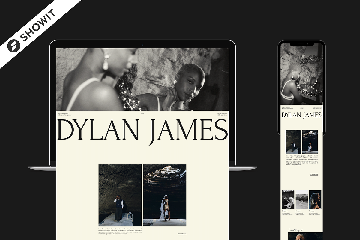 Bold Showit Photography Template, an App Template by Seventh Made (Photo 1 of 4)