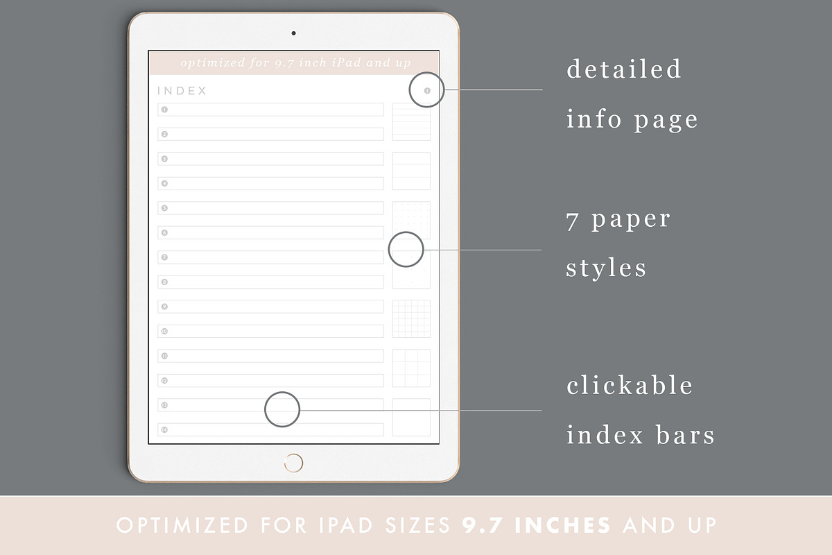 Digital Notebook Goodnotes linked, a Stationery Template by By Lef Planning (Photo 2 of 6)