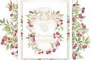Vintage Cherry Crest Watercolor Set, a Decorative Illustration by WonderWonder (Thumbnail 21 of 21)
