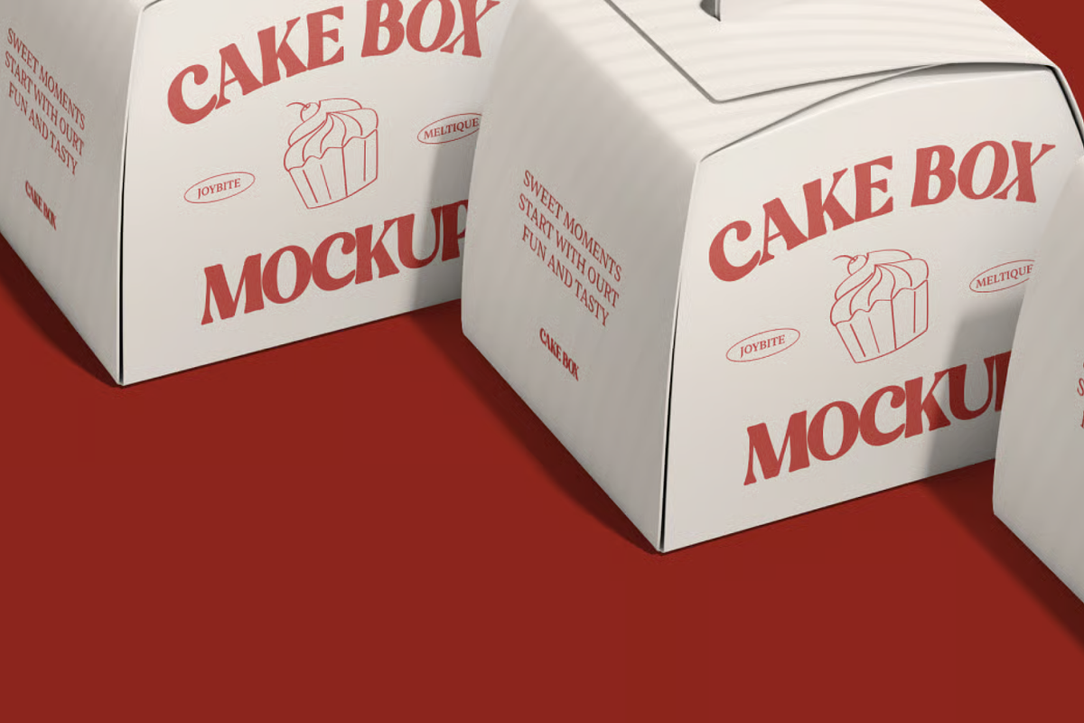 Cake Box Mockup, a Packaging Mockup by graphicsauce (Photo 2 of 4)