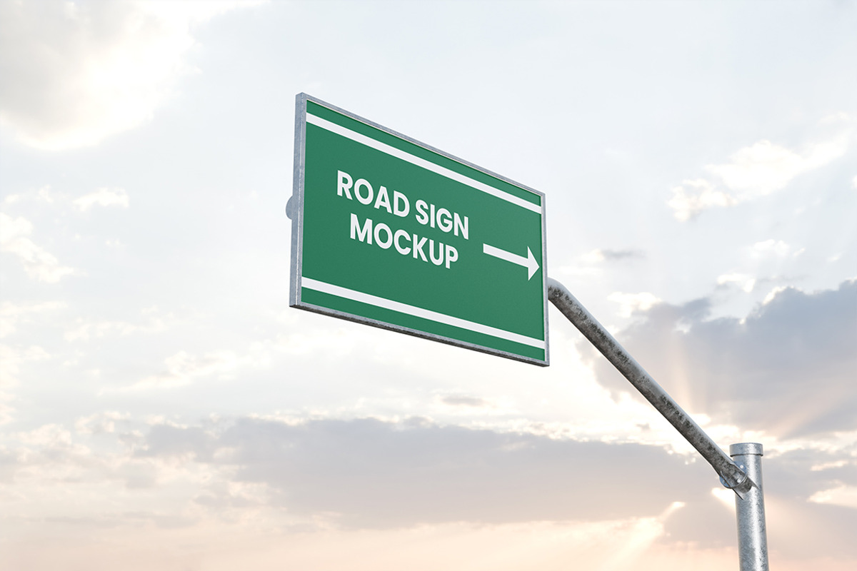 Road Sign Mockup, an Advertising Mockup by swsi-studio (Photo 4 of 5)