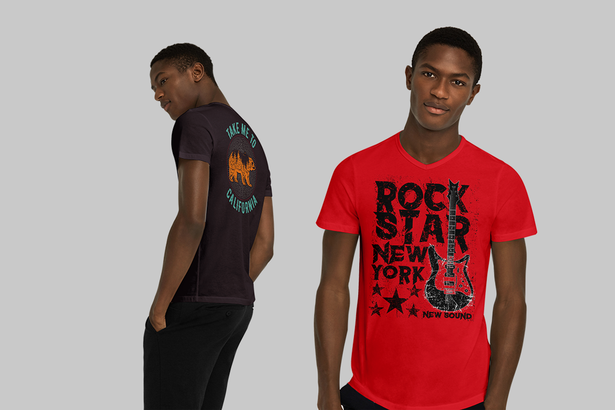 T-shirt Mock-up (African Model), a Shirt Mockup by Mock-up Store (Photo 3 of 6)