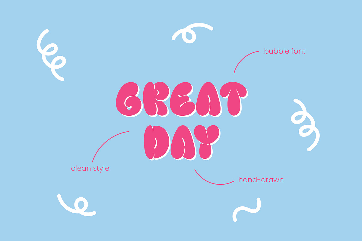 PGR Bubblegum - Bubble Font, a Handwritten Font by Pikgura (Photo 6 of 7)