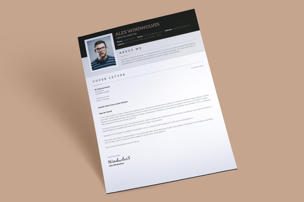 Alex Windwolves Resume (3 Pages), a Resume Template by Marco Zenki (Photo 4 of 5)