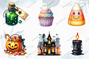 Watercolour Halloween Bundle Clipart, a Graphic by designcity5 (Thumbnail 3 of 5)