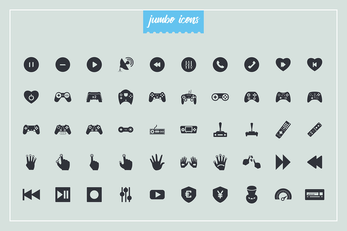 Gaming Controls Glyph Icons V2, a Solid Icon by Jumbo Icons (Photo 4 of 6)