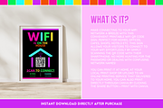 WiFi QR Code Sign - Neon, a Stationery Template by SunshineStudioBoutique (Thumbnail 2 of 10)