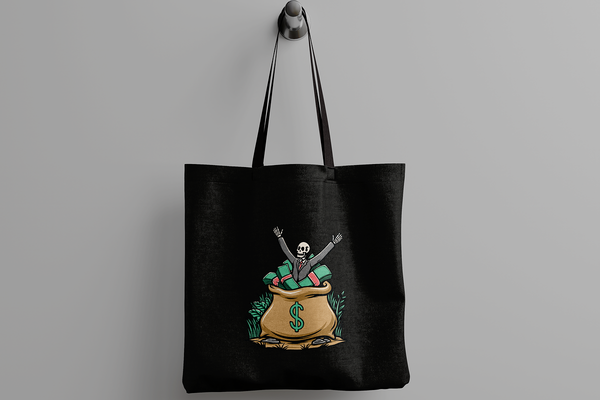 Skeleton in Money Bag, an Object Illustration by nomlimo.com (Photo 3 of 3)