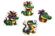 Mardi Gras Crocodile Clipart, an Illustration by Dream Creation (Thumbnail 6 of 6)