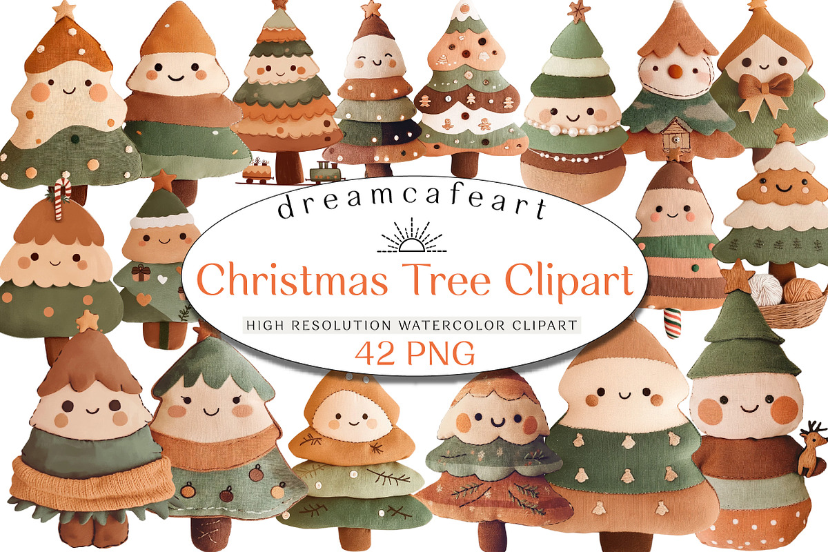 Cozy Christmas Hand-drawn Tree, an Illustration by DreamCafeArt (Photo 1 of 8)