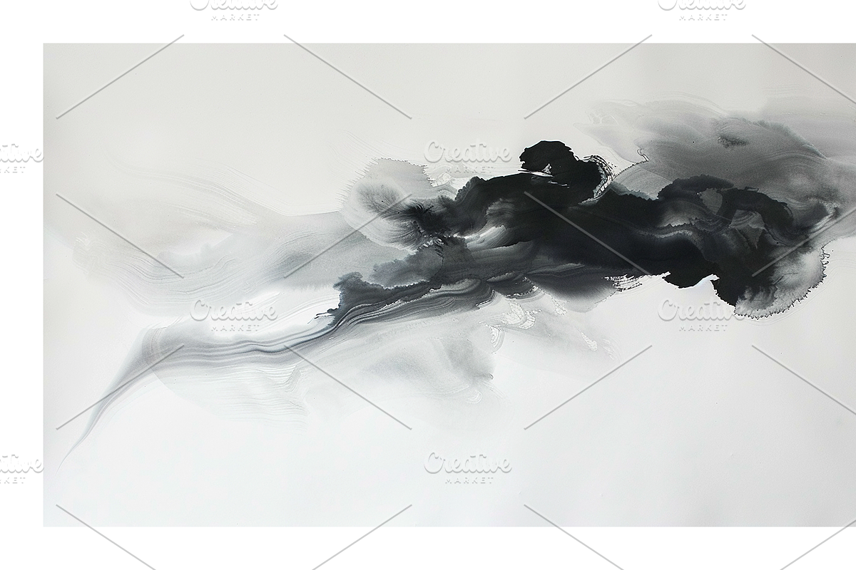 Kesi Co. B&W Ink Wash Art, a Texture Illustration by milatovar (Photo 18 of 20)