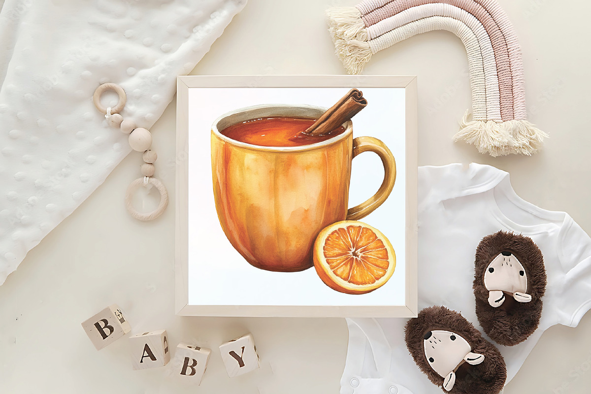 Watercolor Autumn Food Clipart, an Illustration by CraftArtStudio (Photo 6 of 6)