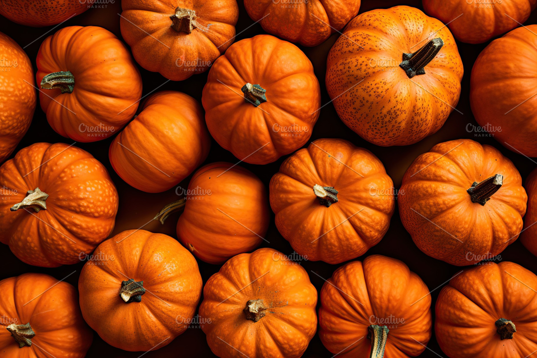 Background of orange pumpkins, a Food & Drink Photo by AlyaAnd