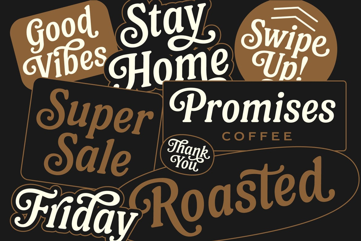 Bailers - Handwritten Swashes Font, a Script Font by Luna Shop (Photo 7 of 8)