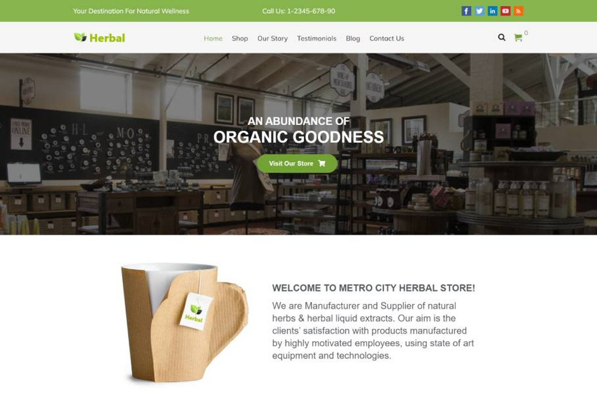 Responsive Organic WordPres - Herbal