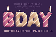 Birthday Candle - 3D Lettering, a Graphic by MIIM (Thumbnail 1 of 8)