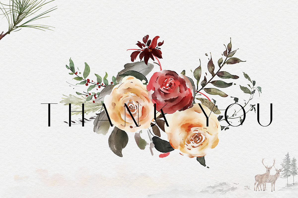Watercolor Christmas Winter Holiday, an Illustration by WalaPalette (Photo 18 of 18)