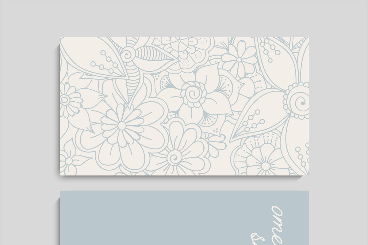 Flower business cards template, a Business Card Template by Doodle_flower