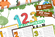 Ebook - Animals Tracing Numbers 0-10, a Stationery Template by Glücklich Studio (Thumbnail 1 of 4)