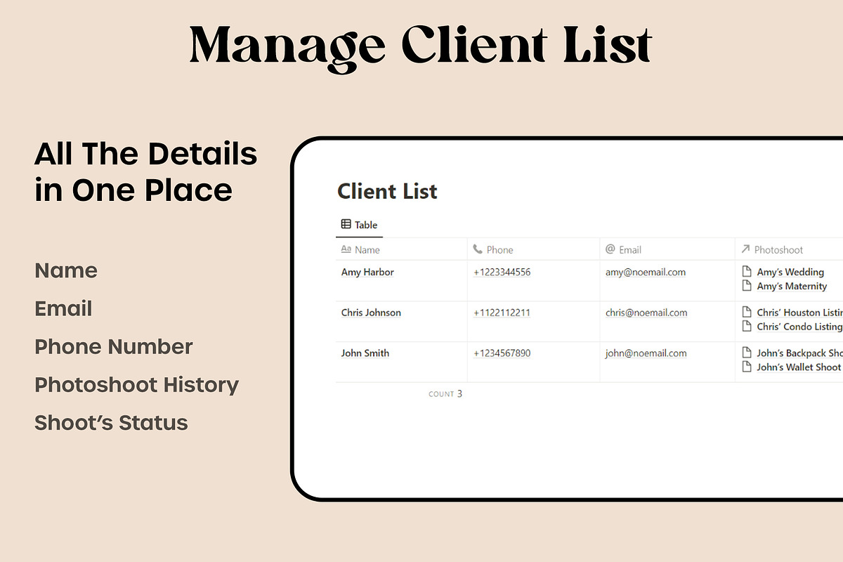 Notion Template for Photographers, a Templates & Theme by Maple Visuals (Photo 3 of 5)