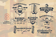 Barbershop Logo Elements Vector, an Illustration by Dawnside Graphic (Thumbnail 3 of 5)