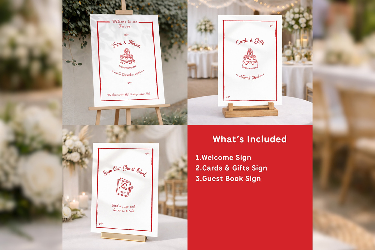 Wedding Welcome Bundle bd002, a Stationery Template by TyphoonStudio (Photo 2 of 4)